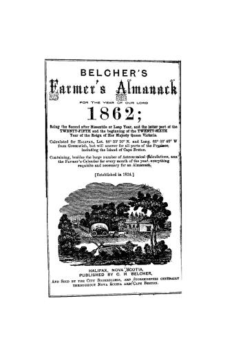 Belcher's farmer's almanack for the year of our Lord