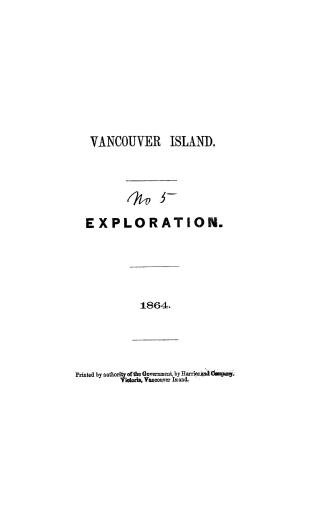 Vancouver Island, exploration, 1864