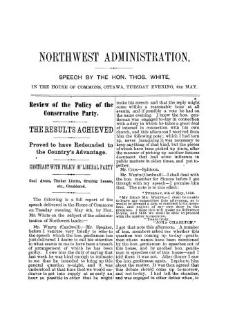 Northwest administration, speech