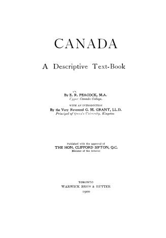 Canada, a descriptive text-book