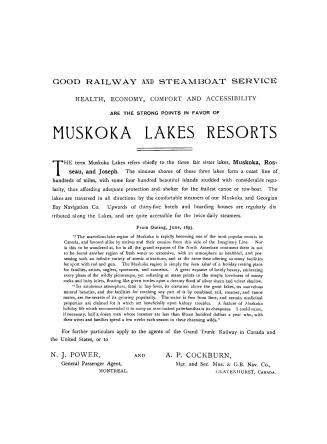 Picturesque views and maps of the Muskoka Lakes Canada