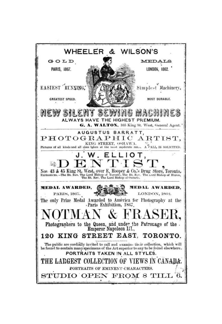 The county of Ontario directory, for 1869-70