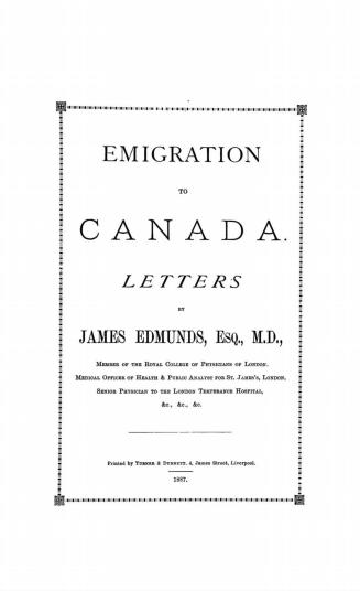 Emigration to Canada