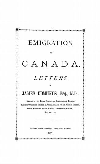 Emigration to Canada
