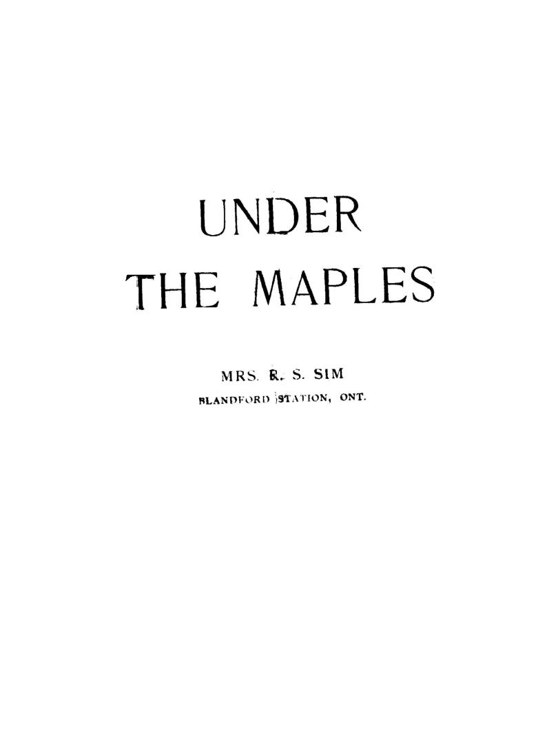 Under the maples