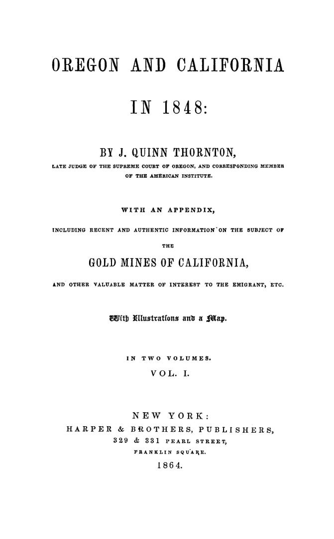 Oregon and California in 1848 (v