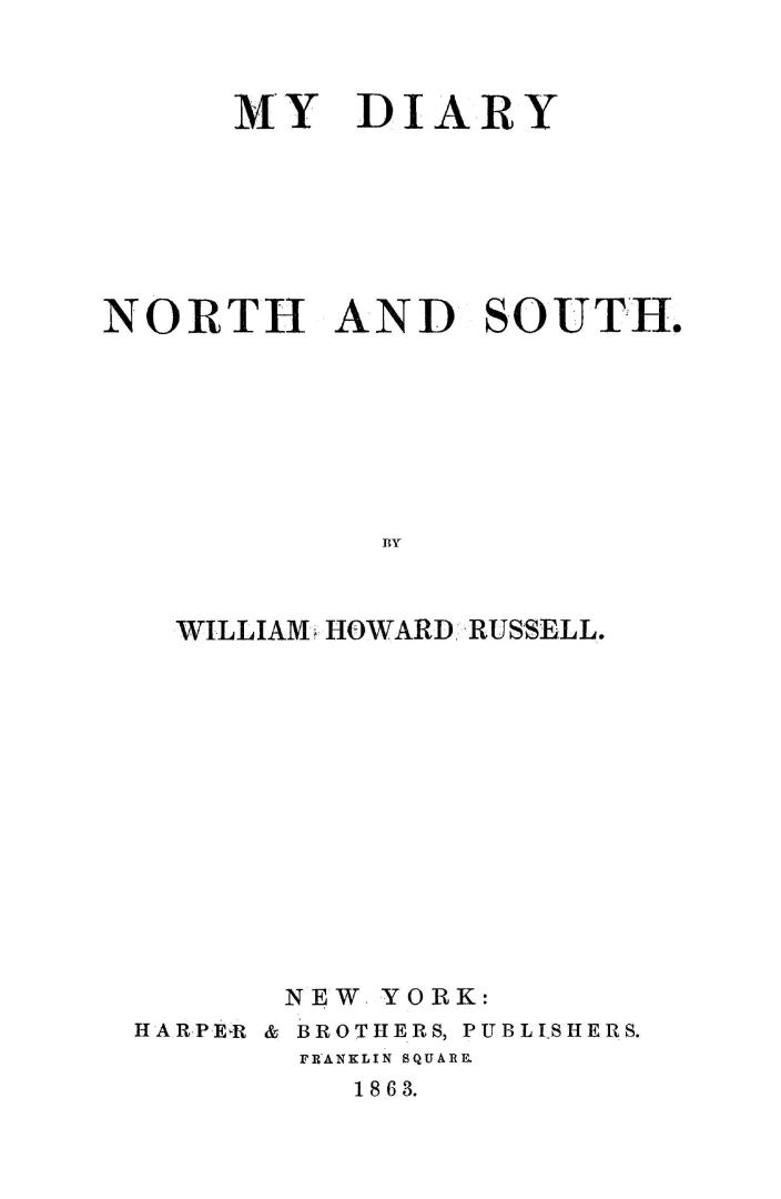 My diary north and south