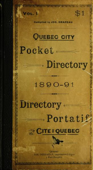 Quebec city pocket directory = Directory portatif de la cité de Québec