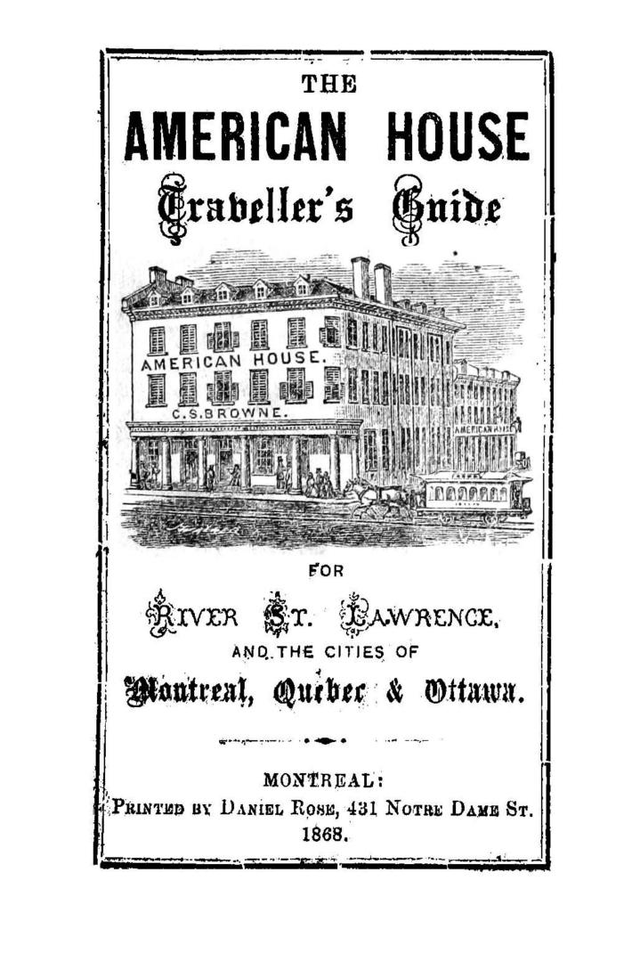 The American House traveller's guide for River St