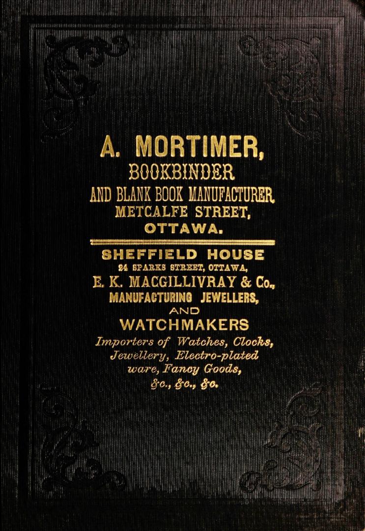 Sutherland's city of Ottawa directory or 1868