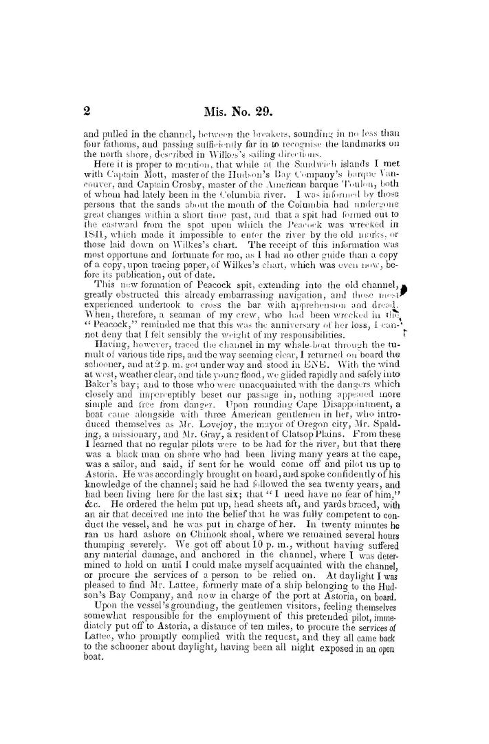 Report of Lieut. Neil M. Howison, United States Navy, to the Commander of the Pacific Squadron, being the result of an examination in the year 1846 of(...)