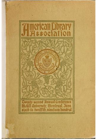 Montreal conference at McGill University, June 6 to 12, 1900: programme and guide issued by the local committee.