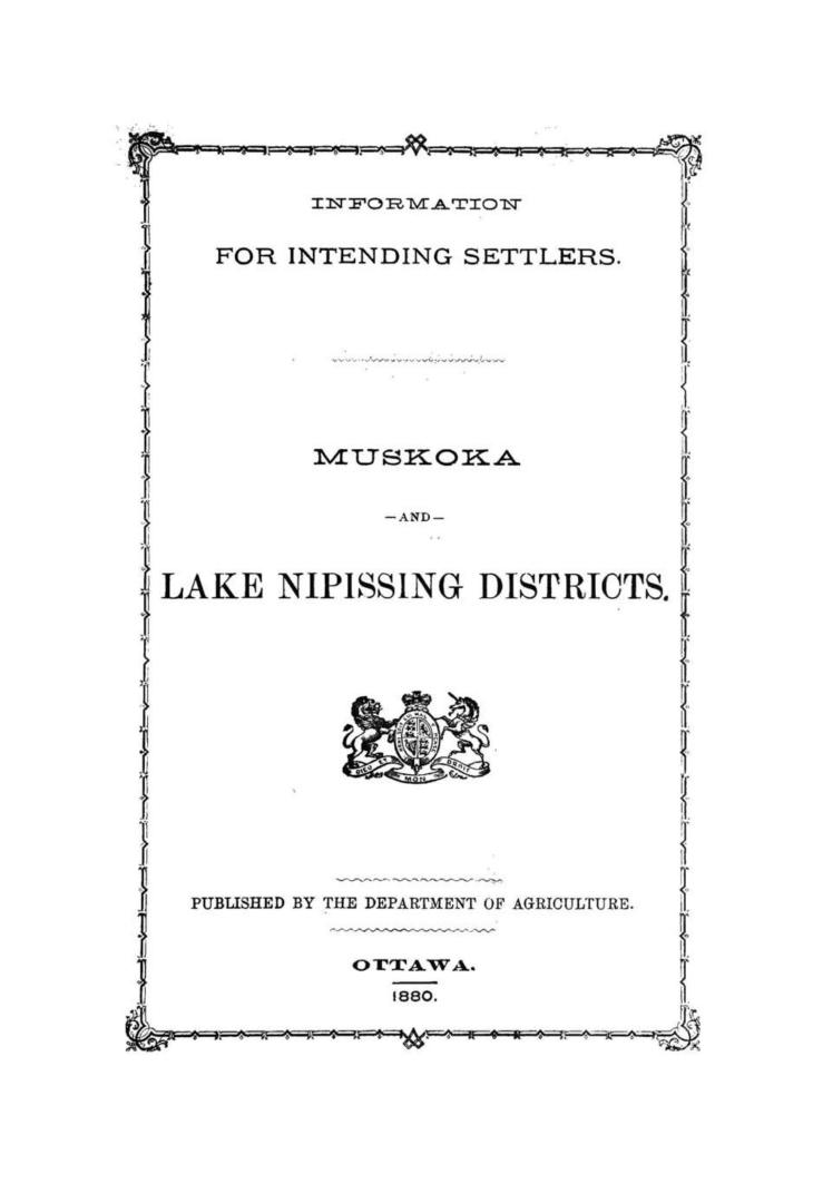 Muskoka and Lake Nipissing districts