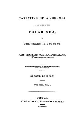 Narrative of a journey to the shores of the polar sea in the years 1819-20-21-22 (v
