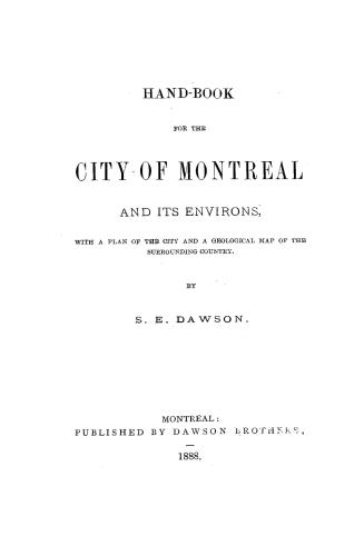 Handbook for the city of Montreal and its environs.