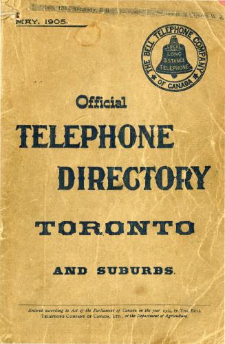 Official telephone directory : Toronto and suburbs, 1905-May