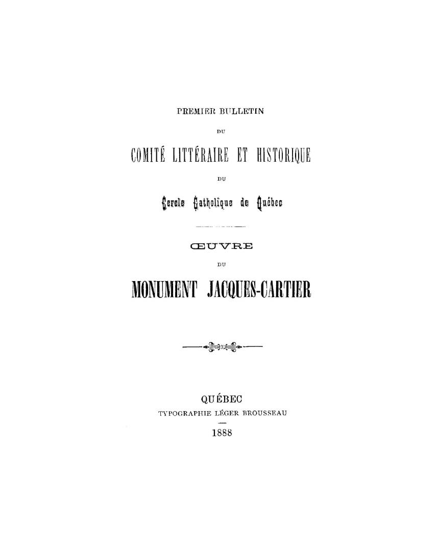 Å’uvre du monument Jacques-Cartier