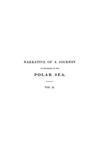 Narrative of a journey to the shores of the polar sea in the years 1819-20-21-22 (v