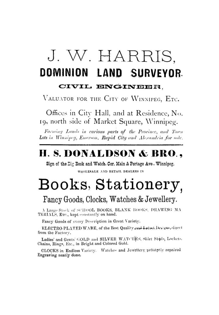 Henderson's directory of Manitoba, the city of Winnipeg and incorporated towns of Manitoba
