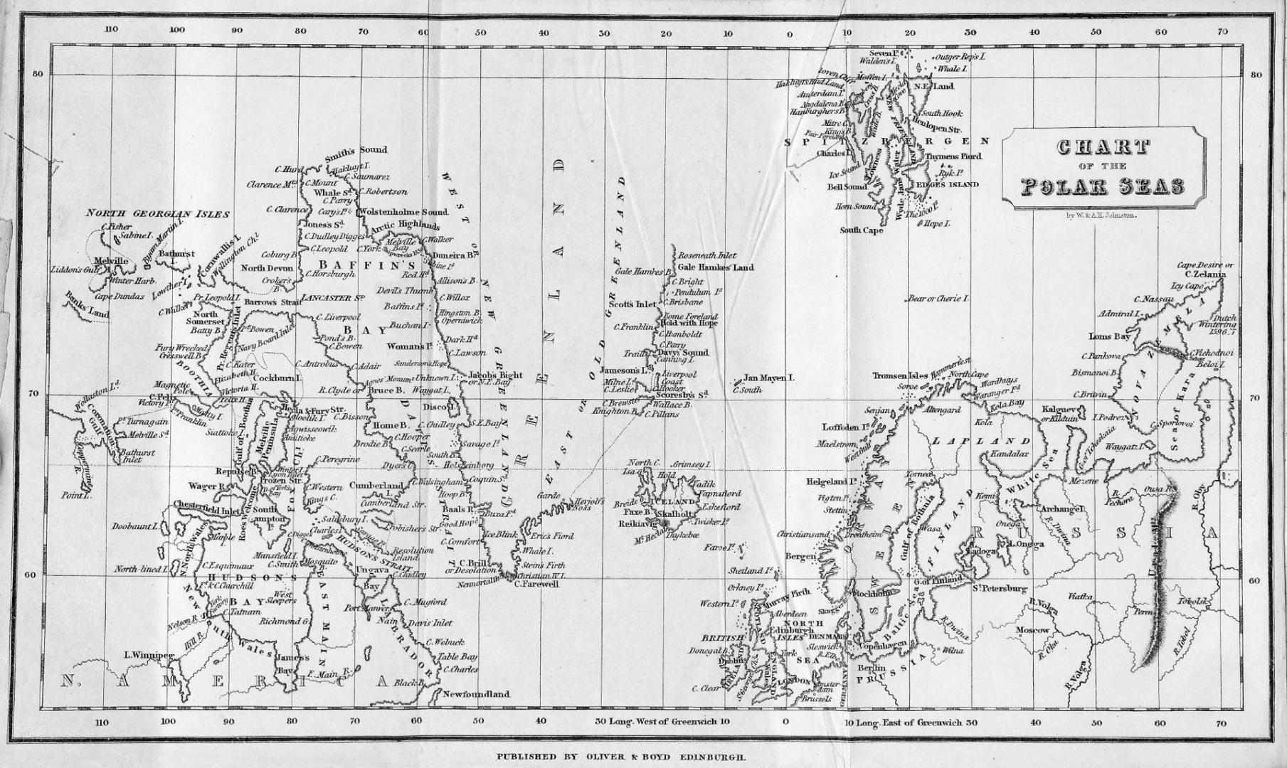 Narrative of discovery and adventure in the polar seas and regions, with illustrations of their climate, geology, and natural history, and an account of the whale-fishery
