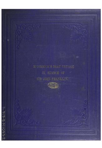 Narrative of a boat expedition up the Wellington Channel in the year 1852, under the command of R