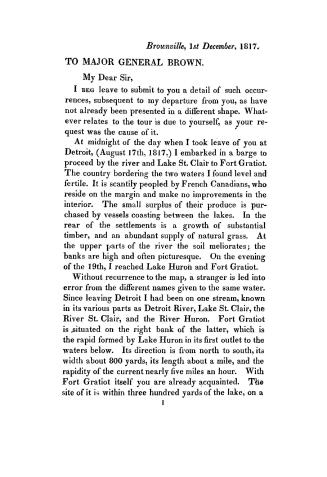 Narrative of a tour in the Northwest in 1817: in a letter to Major General Jacob Brown