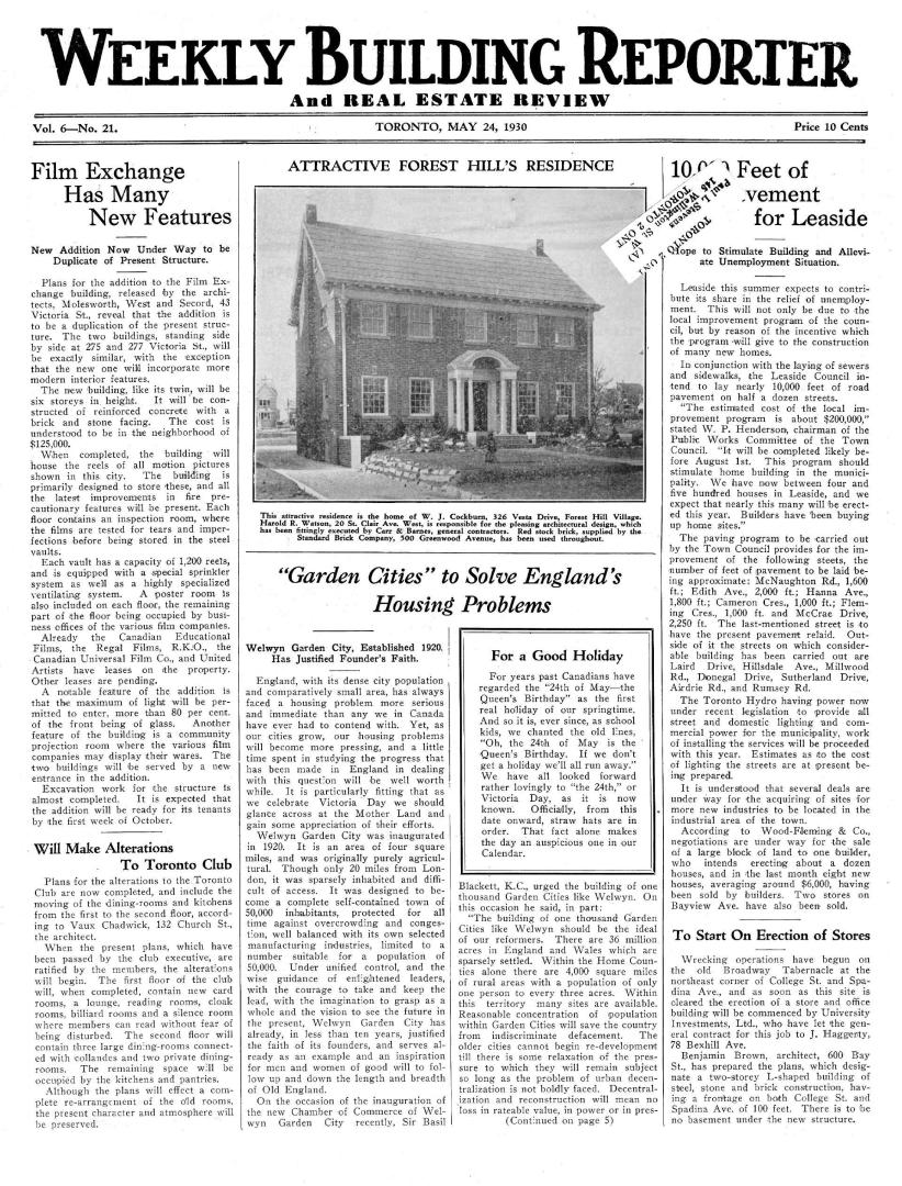 Weekly building reporter and real estate review, 1930-05-24