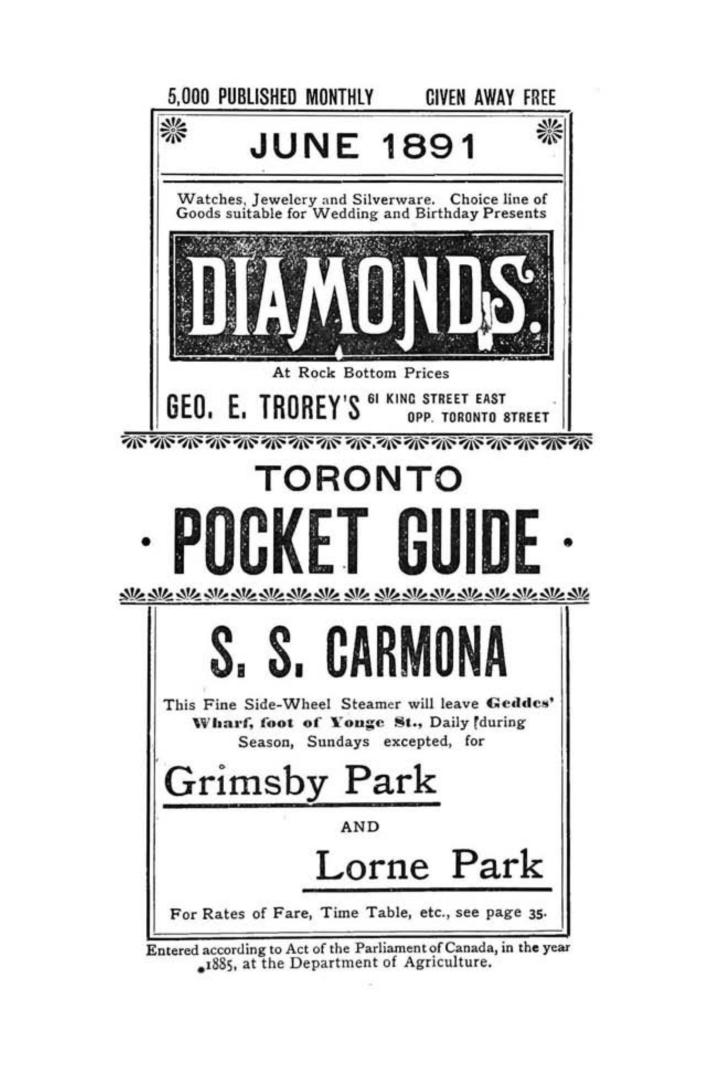 Toronto pocket guide...