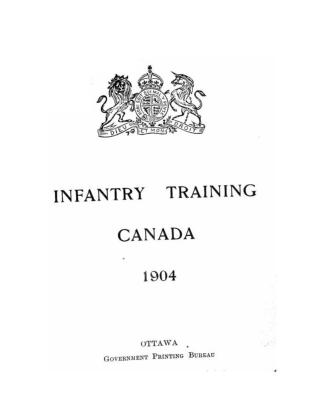 Infantry training, Canada