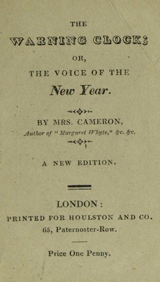 The warning clock, or, The voice of the New YearNew edition