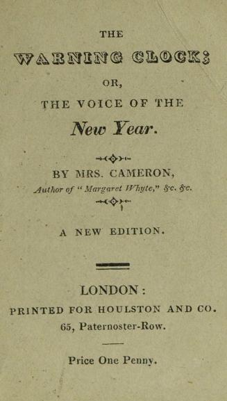 The warning clock, or, The voice of the New YearNew edition