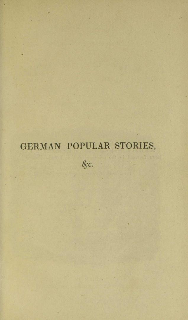 German popular stories : translated from the Kinder und haus Marchen