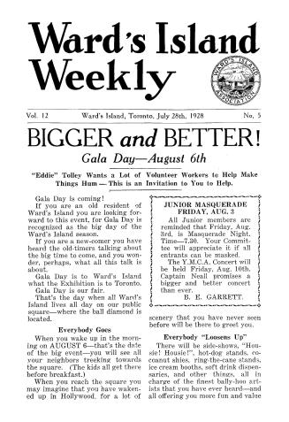 Ward's Island weekly, 1928-07-28