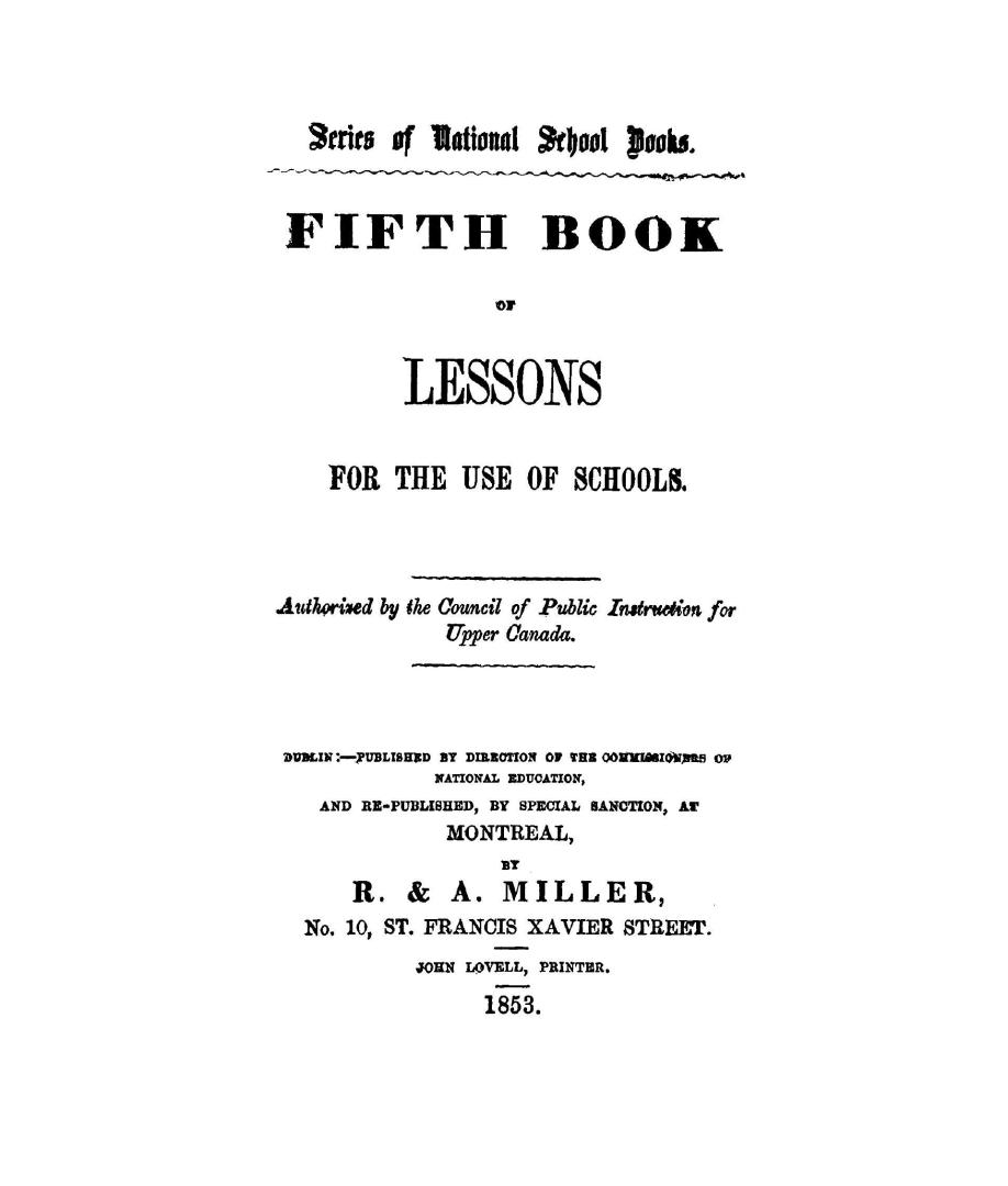 Fifth book of lessons for the use of schools