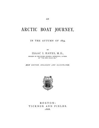 An Arctic boat journey, in the autumn of 1854