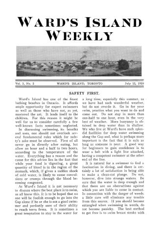 Ward's Island weekly, 1919-07-12