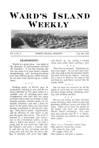 Ward's Island weekly, 1918-07-08