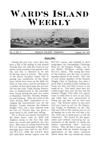 Ward's Island weekly, 1919-08-16
