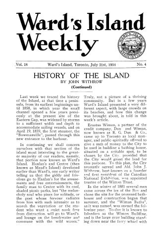 Ward's Island weekly, 1934-07-21