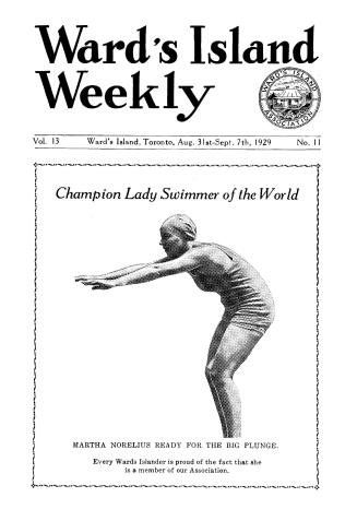 Ward's Island weekly, 1929-08-31 - 1929-09-07