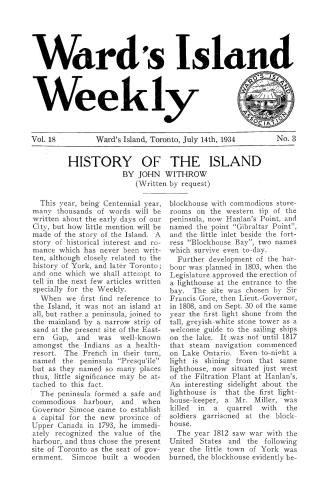 Ward's Island weekly, 1934-07-14