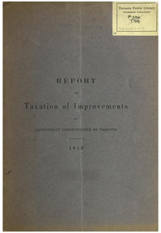 Report on taxation of improvements