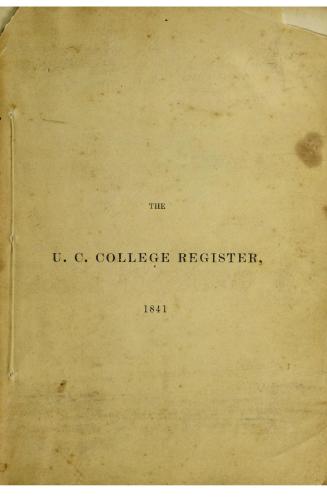 The Upper Canada college register : containing the prize list and examination papers for 1841