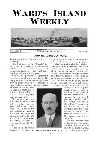 Ward's Island weekly, 1920-07-01