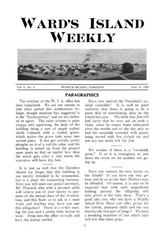 Ward's Island weekly, 1920-07-10