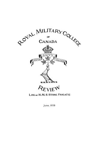 Royal Military College of Canada Review, 1928-1929