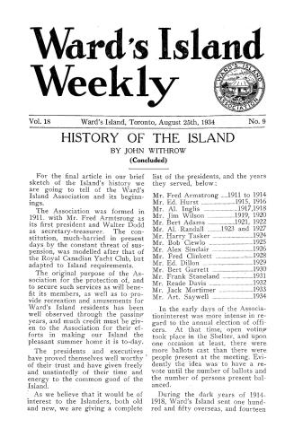 Ward's Island weekly, 1934-08-25