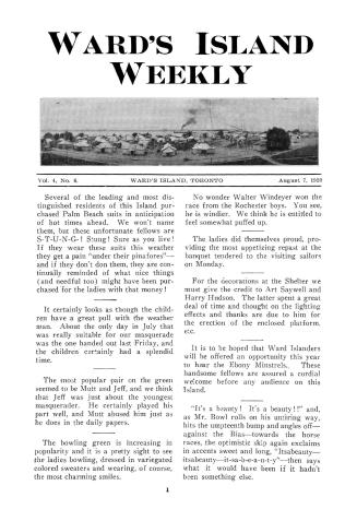 Ward's Island weekly, 1920-08-07