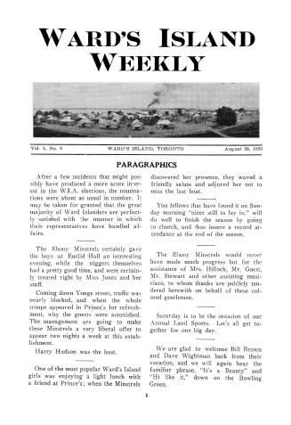 Ward's Island weekly, 1920-08-28