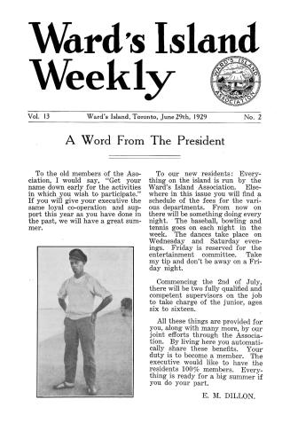 Ward's Island weekly, 1929-06-29